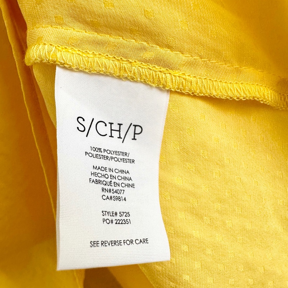 CAbi Tank Blouse Women’s Size Small Yellow Gold Keyhole Sunshine Cami 5725 - Picture 4 of 4
